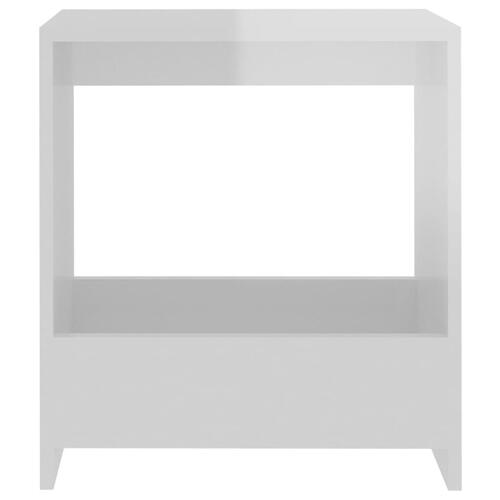 Sidebord 50x26x50 cm konstrueret træ hvid højglans