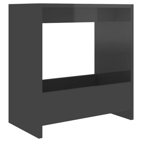 Sidebord 50x26x50 cm konstrueret træ grå højglans
