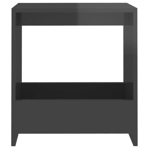 Sidebord 50x26x50 cm konstrueret træ grå højglans