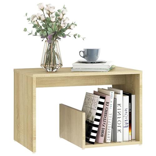 Sidebord 59x36x38 cm konstrueret træ sonoma-eg