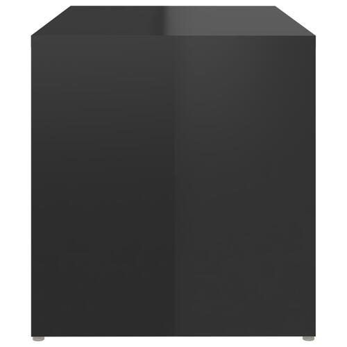 Sidebord 59x36x38 cm konstrueret træ sort højglans