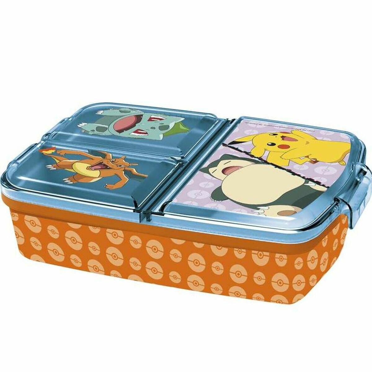 Pokémon madkasse med 3 rum multifarvet 16 x 6 x 12,5 cm