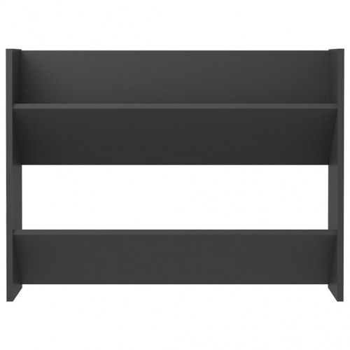 Væghængt skoskab 80x18x60 cm konstrueret træ grå
