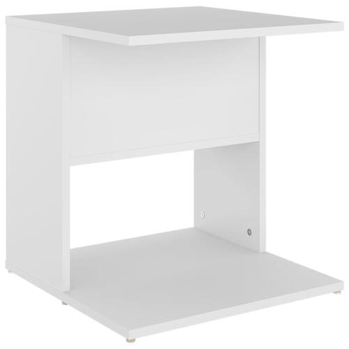 Sidebord 45x45x48 cm konstrueret træ hvid