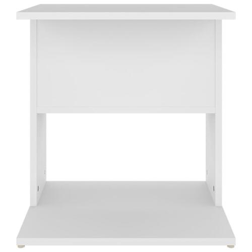 Sidebord 45x45x48 cm konstrueret træ hvid