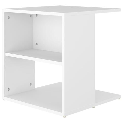 Sidebord 45x45x48 cm konstrueret træ hvid