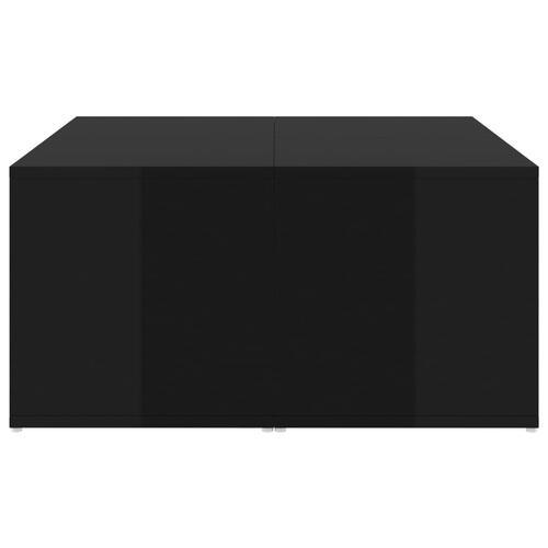 Sofabord 4 stk. 33x33x33 cm konstrueret træ sort højglans