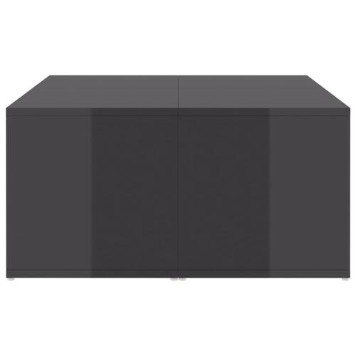Sofabord 4 stk. 33x33x33 cm konstrueret træ grå højglans