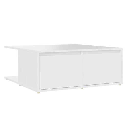 Sofabord 80x80x31 cm konstrueret træ hvid