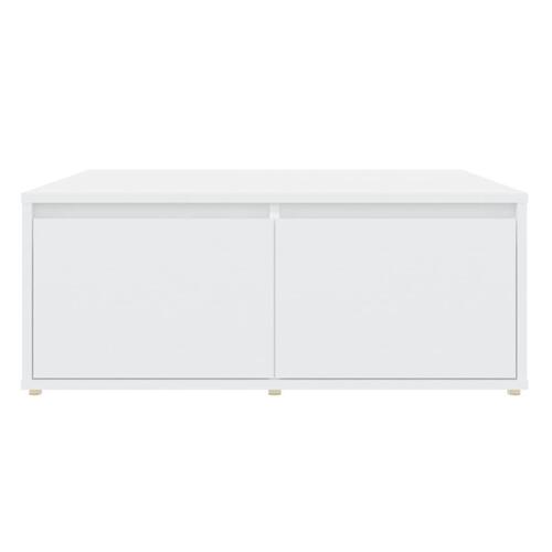 Sofabord 80x80x31 cm konstrueret træ hvid
