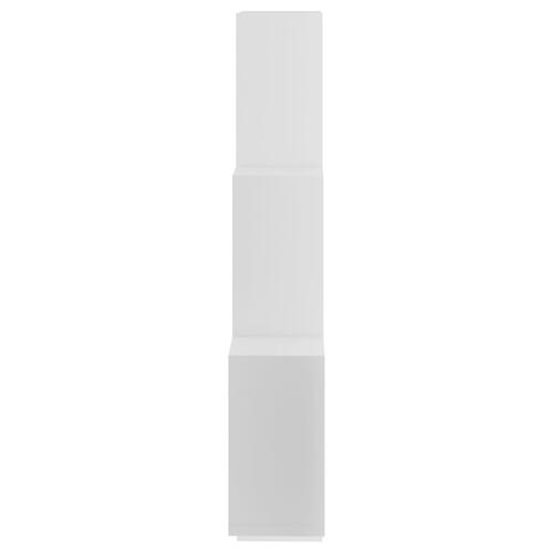 Vægreol 78x15x93 cm konstrueret træ hvid