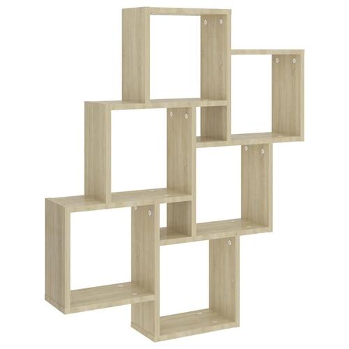 Vægreol 78x15x93 cm konstrueret træ sonoma-eg