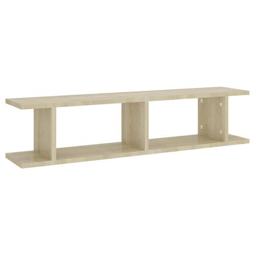 Væghylder 2 stk. 90x18x20 cm spånplade sonoma-eg