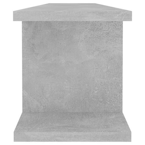 Væghylder 2 stk. 90x18x20 cm spånplade betongrå