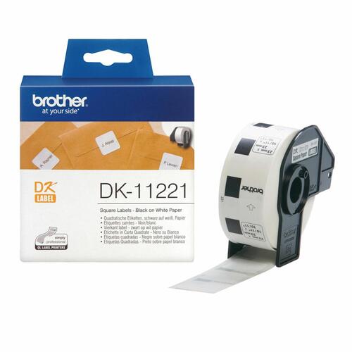 Etiketter Brother DK-11221 - hvid, 23 × 23 mm