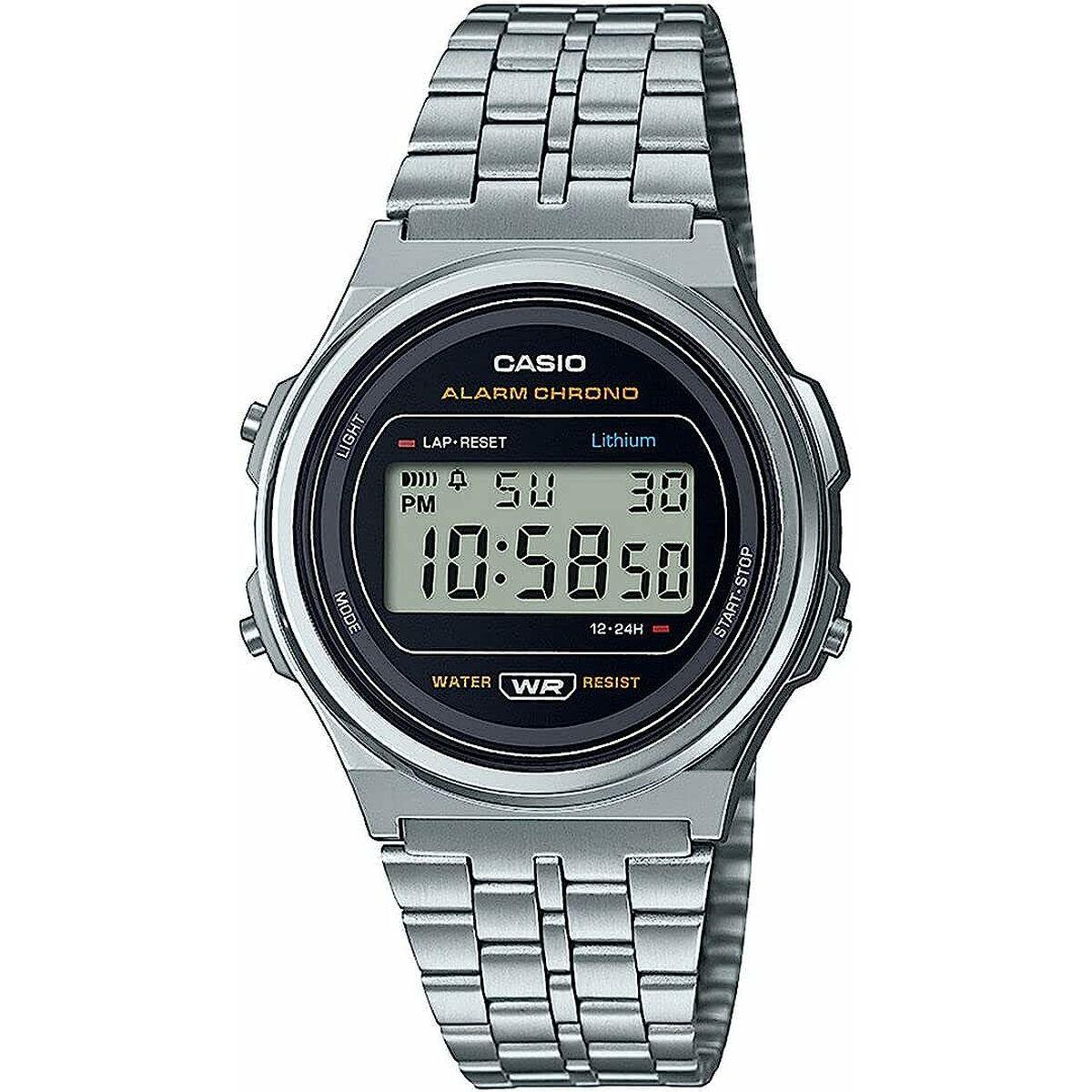 Armbåndsur Casio unisex A171WE-1AEF sølvfarvet Ø 36 mm billede