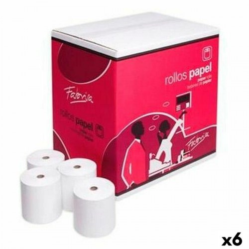 Kvitteringsruller termiske Fabrisa - Hvid, 80 × 80 × 12 mm, 8 stk (6 pk)