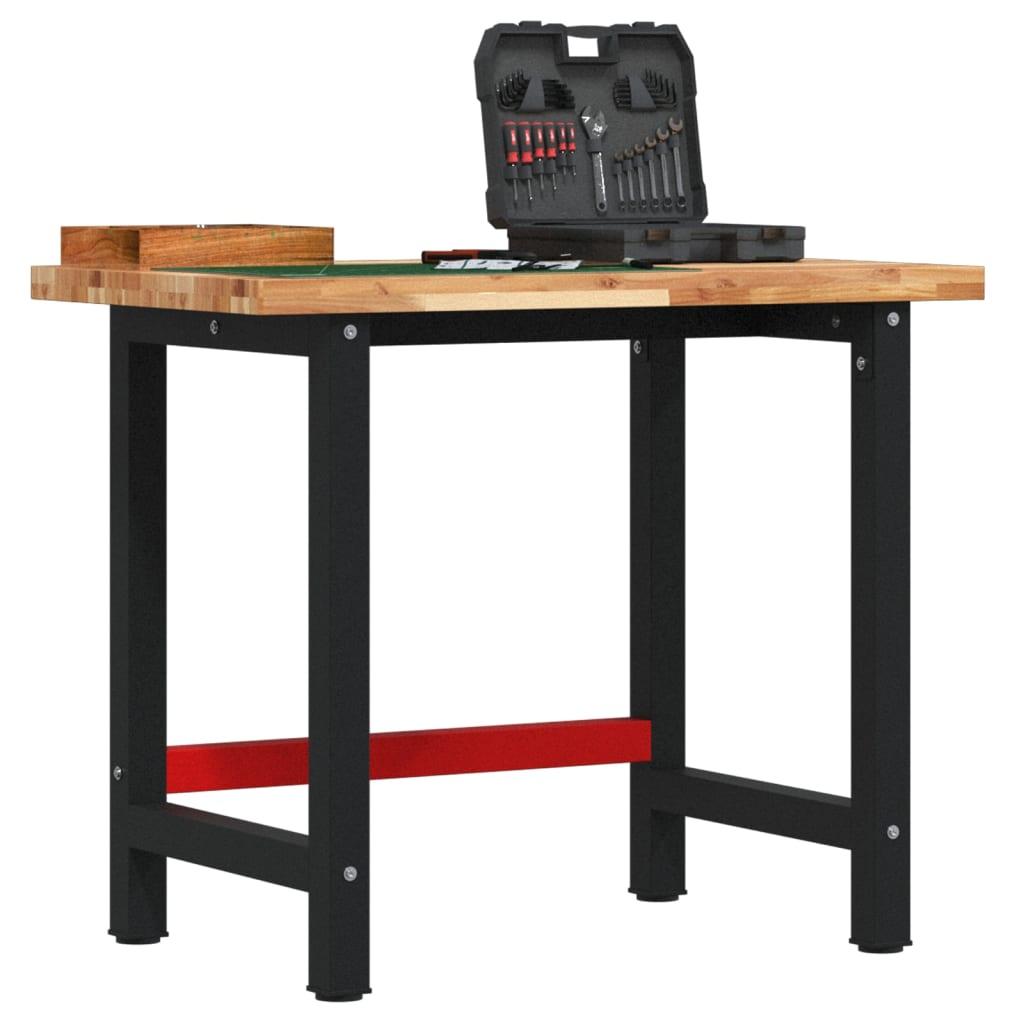 Arbejdsbænk 100x60x83 cm massivt akacietræ rektangulær billede