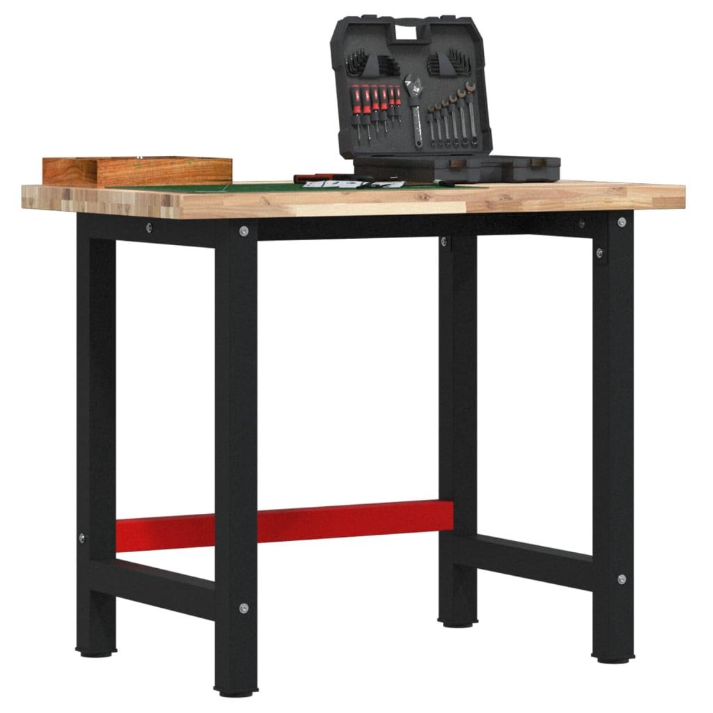 Arbejdsbænk 100x60x83 cm massivt akacietræ rektangulær billede