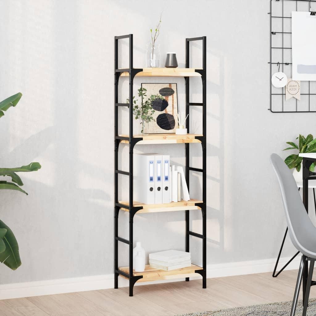 Væghylder 4 stk. 40x20x4 cm ubehandlet massivt akacietræ