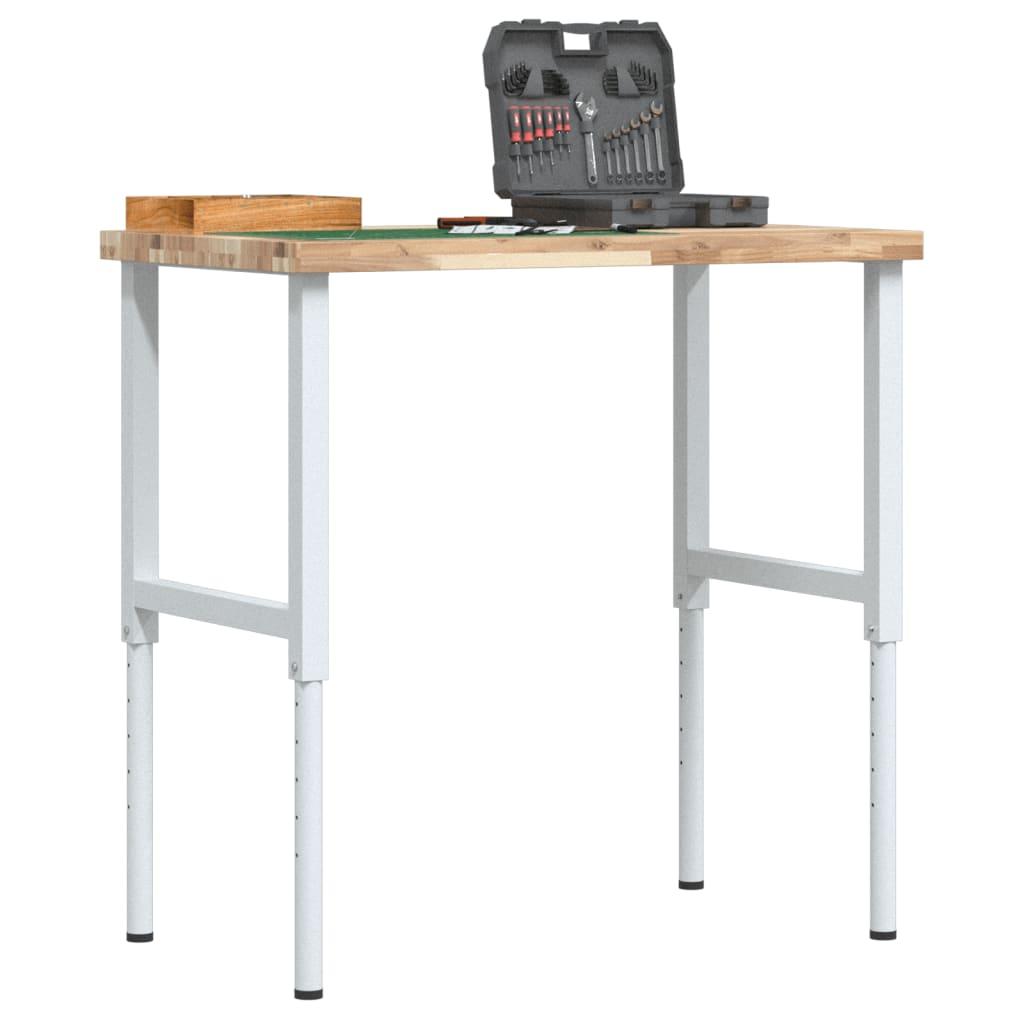Arbejdsbænk 100x60x(73-99,5) cm massivt akacietræ rektangulær billede