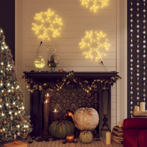 Snefnug julefigur med 72 LED - 38 × 37 cm, varmt hvidt lys