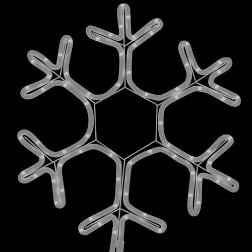 Snefnug julefigur med 72 LED - 38 × 37 cm, varmt hvidt lys