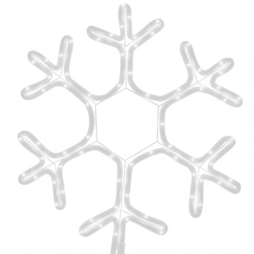 Snefnug julefigur med 72 LED - 38 × 37 cm, varmt hvidt lys