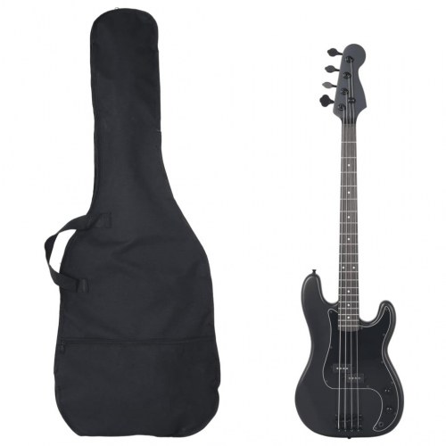 Elektrisk basguitar til begyndere med taske 4/4 46" - mat sort