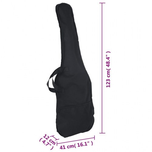 Elektrisk basguitar til begyndere med taske 4/4 46" - mat sort
