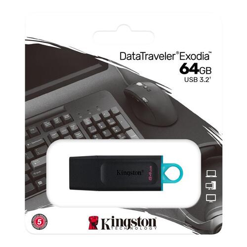 USB stik Kingston DataTraveler Exodia 64 GB USB 3.2 Gen 1 – sort/blå
