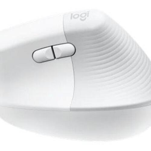 Ergonomisk mus Logitech Lift Vertical – trådløs, off‑white