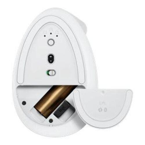 Ergonomisk mus Logitech Lift Vertical – trådløs, off‑white
