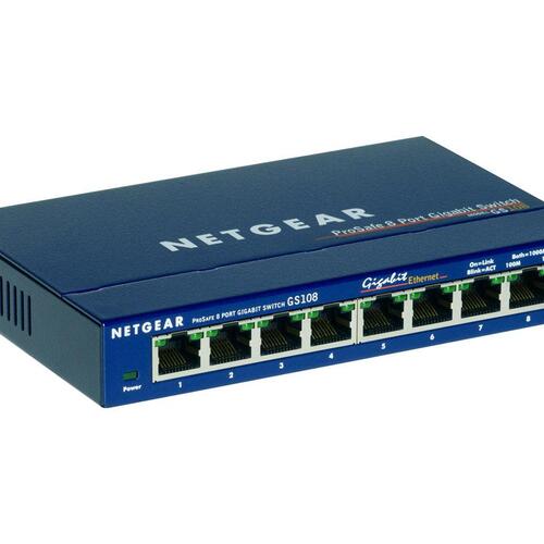 Gigabit switch NETGEAR GS108 – 8 porte, desktop