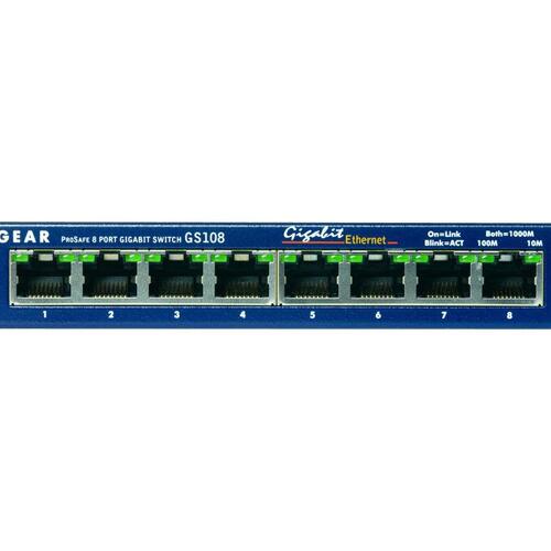 Gigabit switch NETGEAR GS108 – 8 porte, desktop