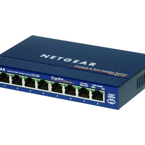 Gigabit switch NETGEAR GS108 – 8 porte, desktop
