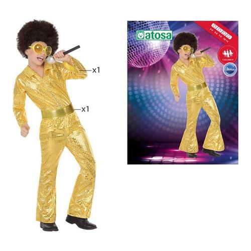 Kostume til børn Disco Gylden (2 Dele) (2 stk) 7-9 år