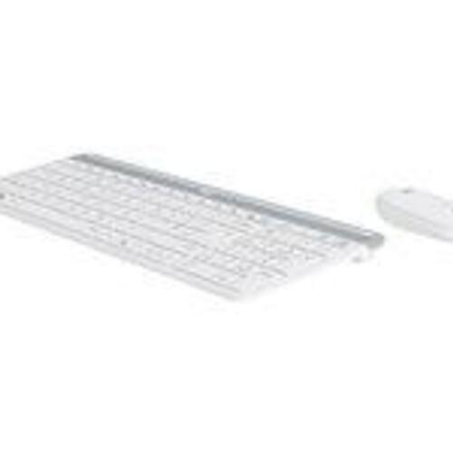 Trådløst tastatur og mus – Logitech Slim Wireless Combo MK470 (Nordisk, off-white)