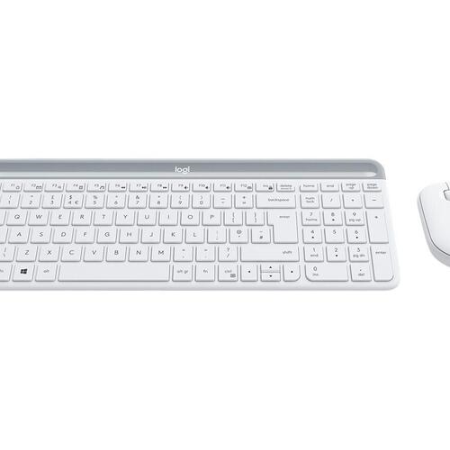 Trådløst tastatur og mus – Logitech Slim Wireless Combo MK470 (Nordisk, off-white)