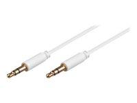 AUX lydkabel 3,5 mm stereo - Goobay, 1 m, hvid billede