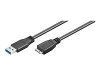 USB 3.0 kabel - Goobay - USB-A til Micro?USB B, 3 m, sort billede