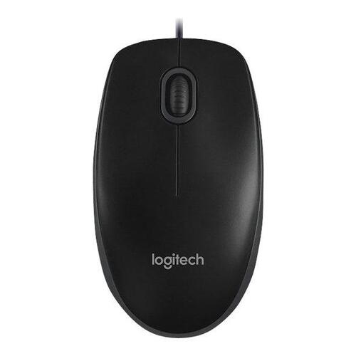 Kablet mus Logitech B100, optisk, sort