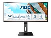 Skærm 34" AOC CU34P2A buet UWQHD VA 100 Hz (HDMI/DP)