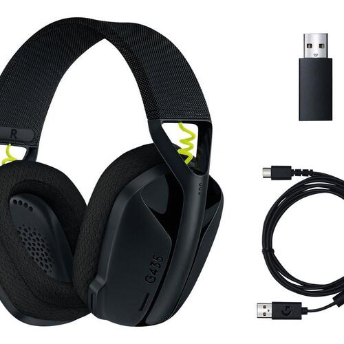 Trådløst gaming headset – Logitech G435 Lightspeed (sort)