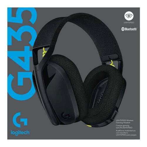 Trådløst gaming headset – Logitech G435 Lightspeed (sort)