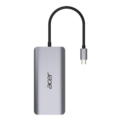 USB-C dockingstation Acer 12-i-1 Type-C adapter, sølv