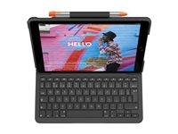 Tastaturcover til iPad - Logitech Slim Folio, nordisk, Bluetooth, oxford-grå (10,9? iPad 10. gen.)