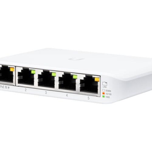 Gigabit switch Ubiquiti UniFi USW Flex Mini 5-porte med PoE+