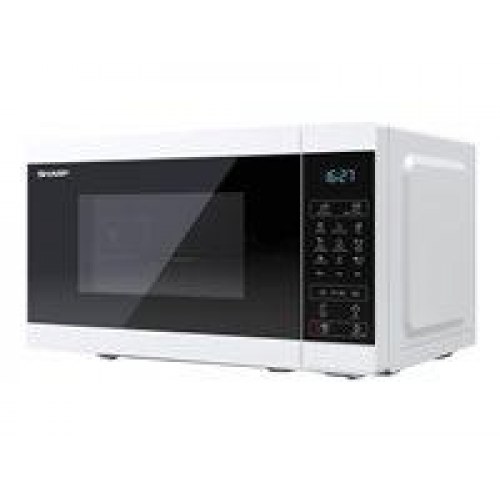 MikrobÃ¸lgeovn med grill - Sharp YC-MG02E-W, 20 l, hvid