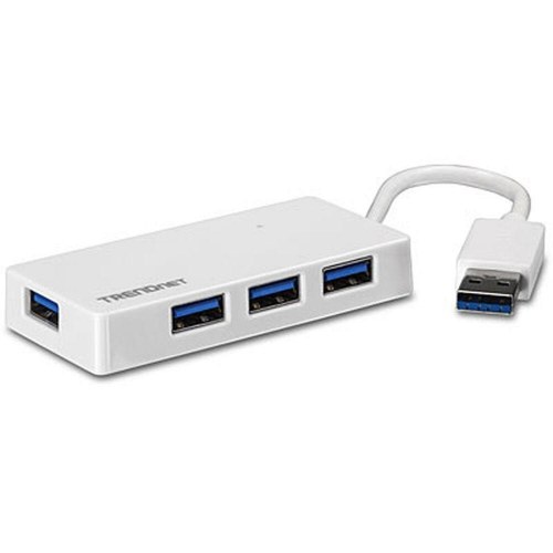 USB hub Trendnet TU3-H4E - 4 porte, USB 3.0, hvid